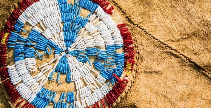 Detail of traditional Native American beadwork