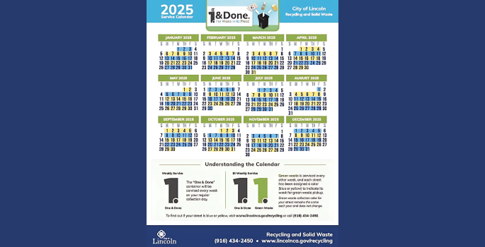 2025 Green Waste Schedule