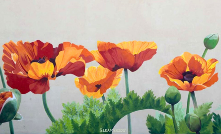 photo of flower mural in Lincoln