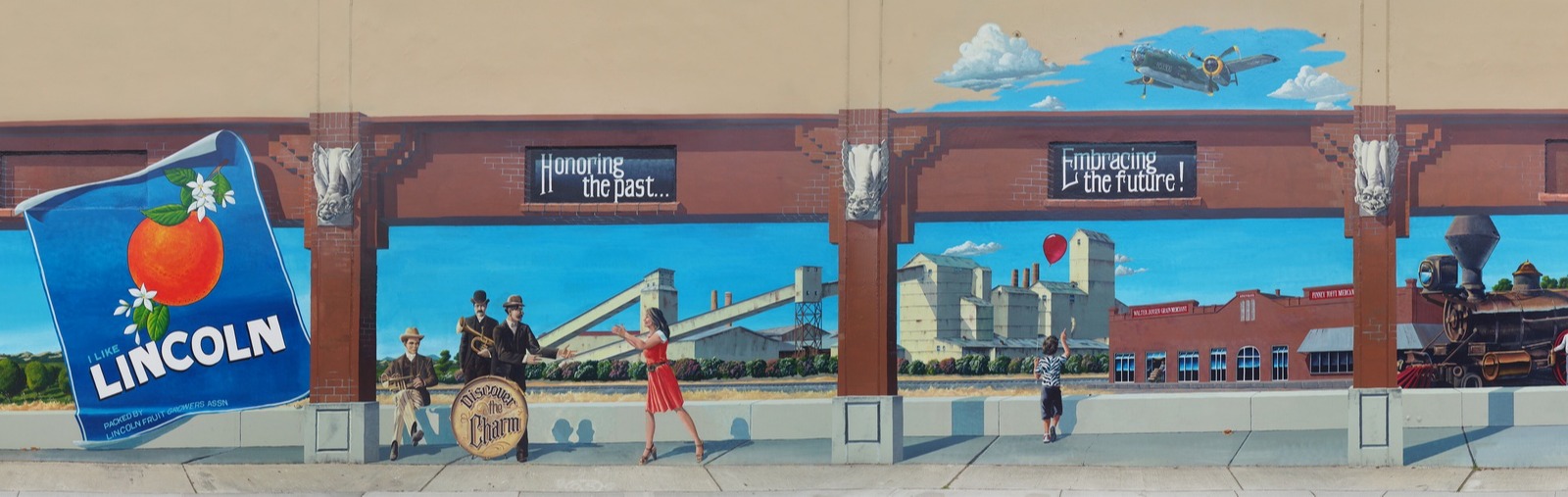 Wall painting of downtown Lincoln