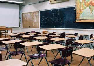 Empty classroom.