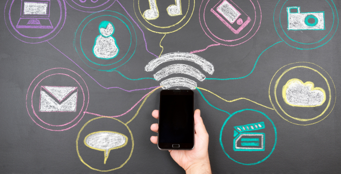social media images drawn in chalk