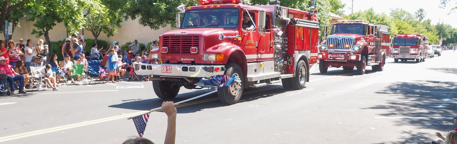 Firetrucks at parade.