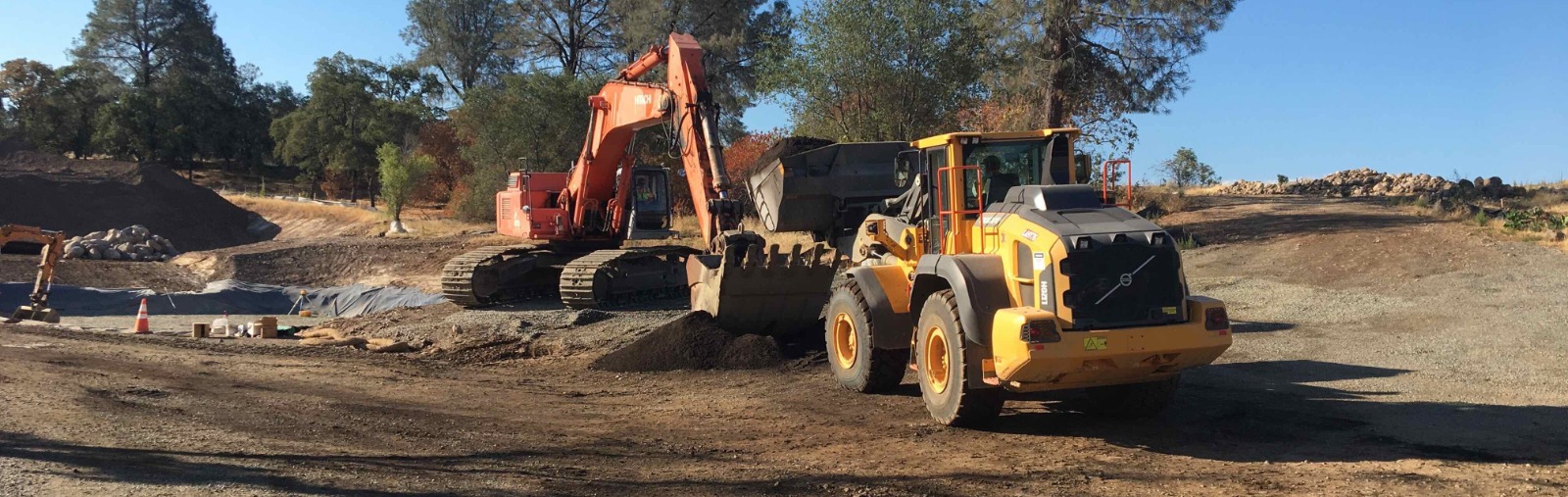 tractor working on project