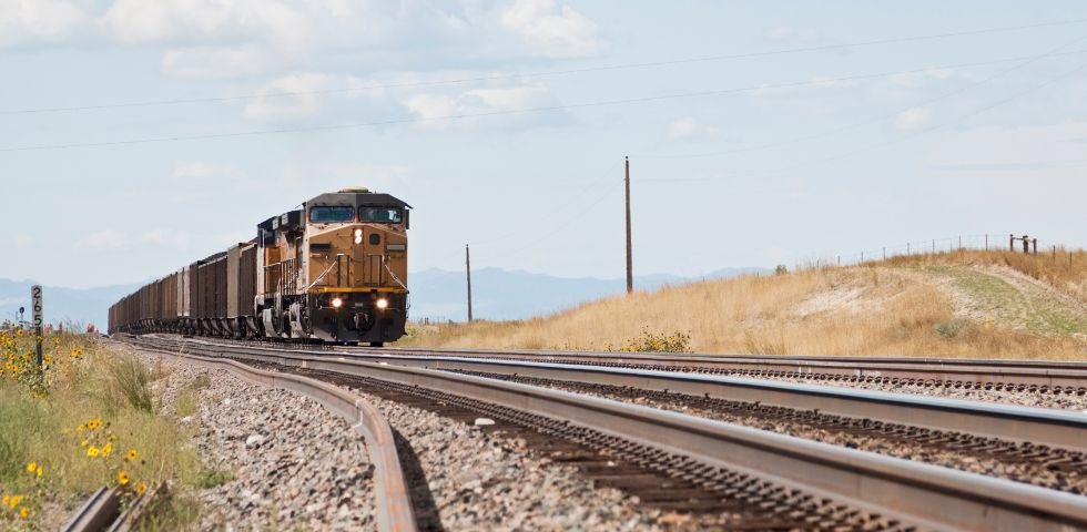 uprr train on tracks