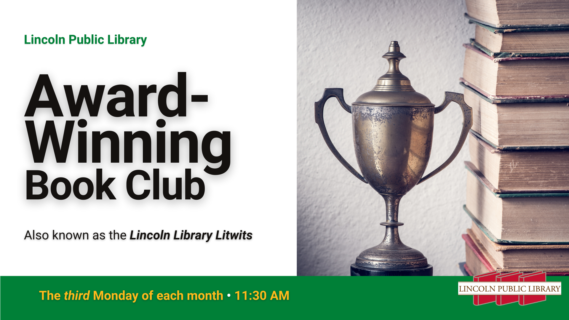 Lincoln Public Library Award-Winning Book Club: Also known as the Lincoln Library Litwits
