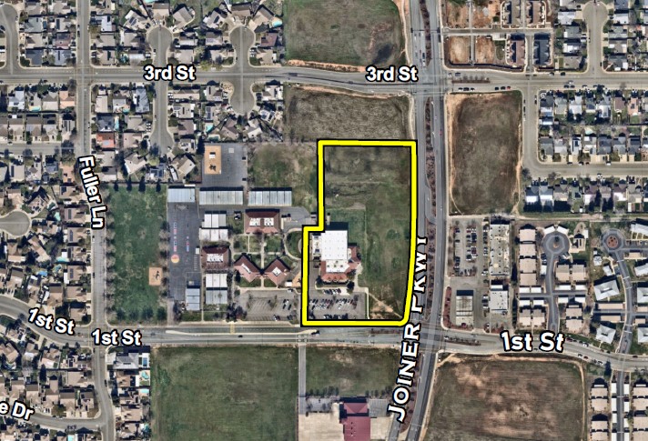 image of map showing community center park project area