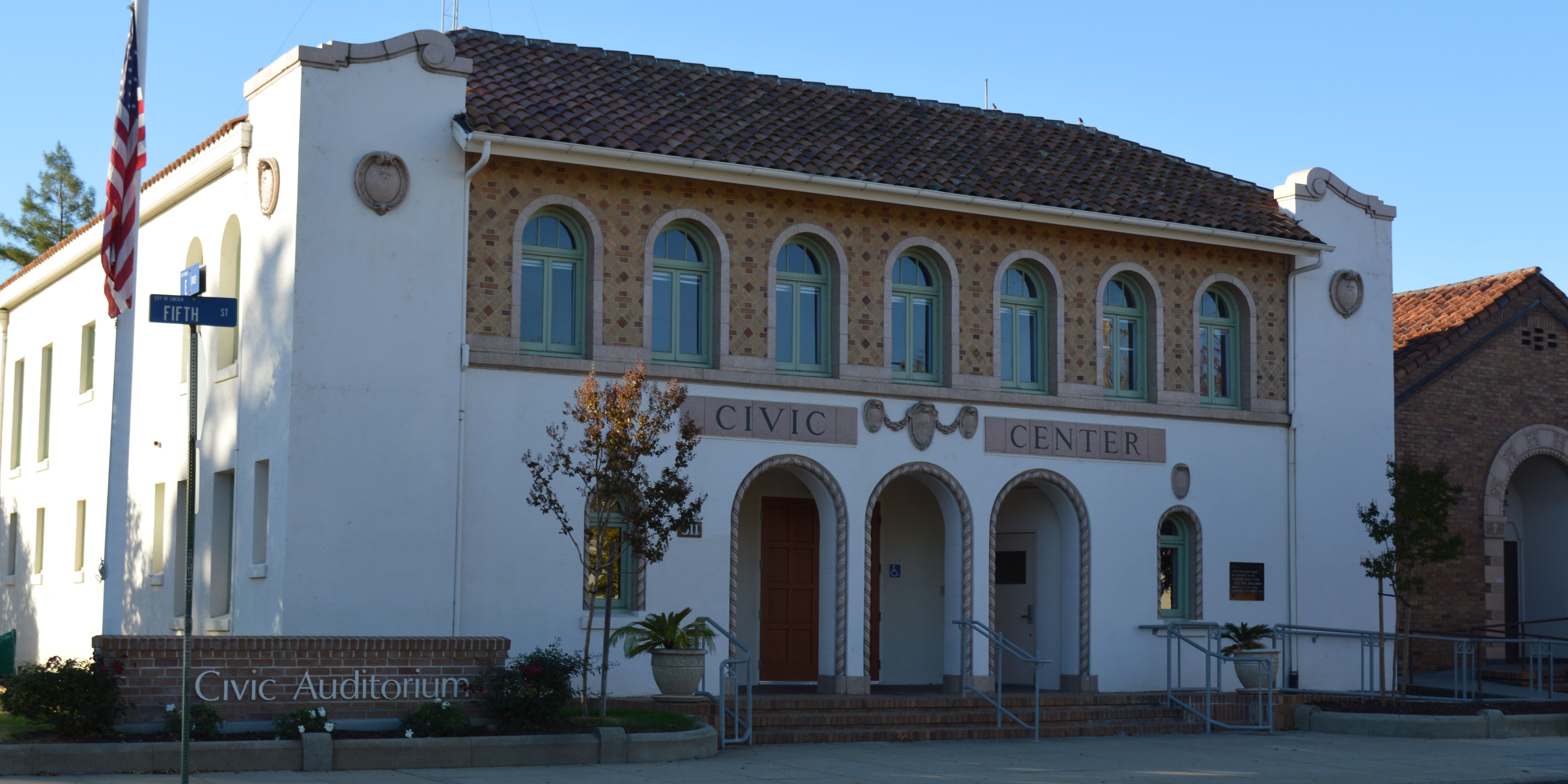 White building with brick