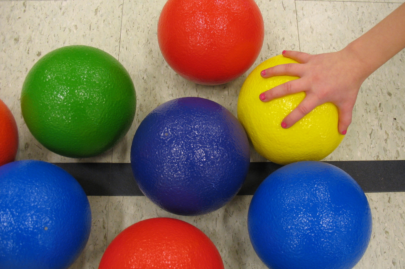 Colorful dodgeballs 