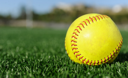 softball and glove