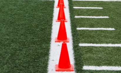 cones on a field 