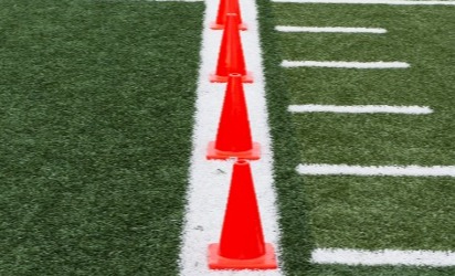 cones on a field