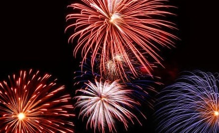 fireworks in sky