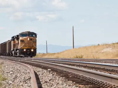 UPRR train on a track