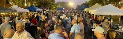 "people in street at festival "