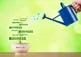 alt="Watering can watering a business plant"