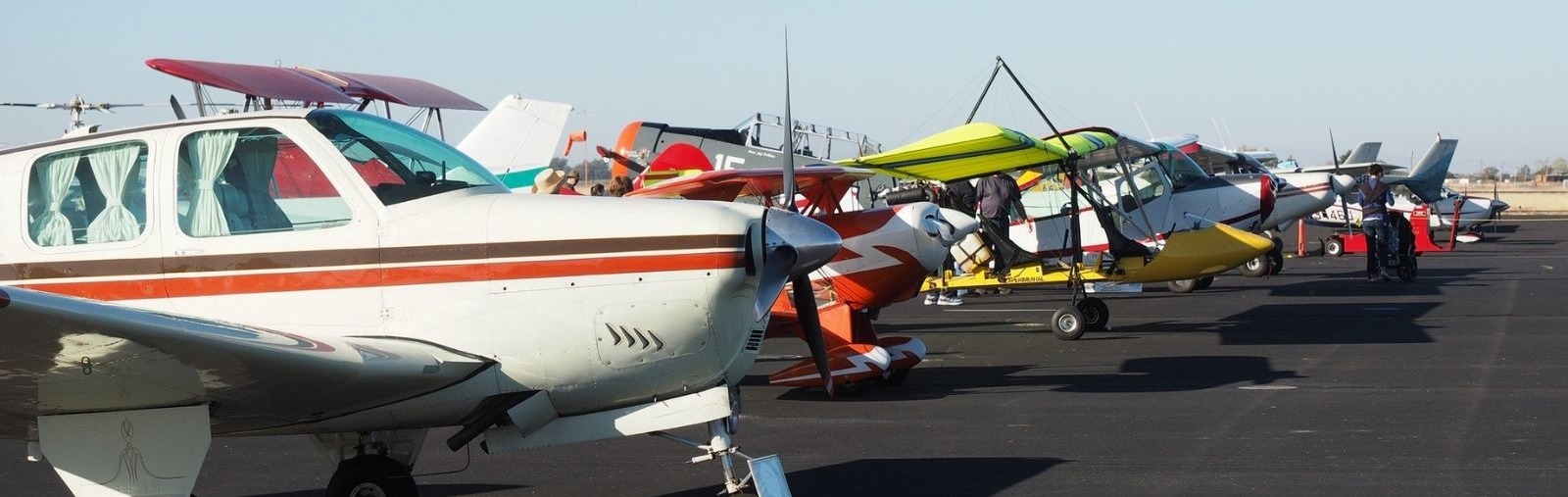 row of small planes